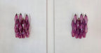 Murano Wall Lamp | 17 Purple Poliedri Glass | Set of 2