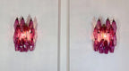 Murano Wall Lamp | 17 Purple Poliedri Glass | Set of 2