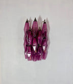 Murano Wall Lamp | 17 Purple Poliedri Glass | Set of 2