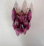 Murano Wall Lamp | 17 Purple Poliedri Glass | Set of 2