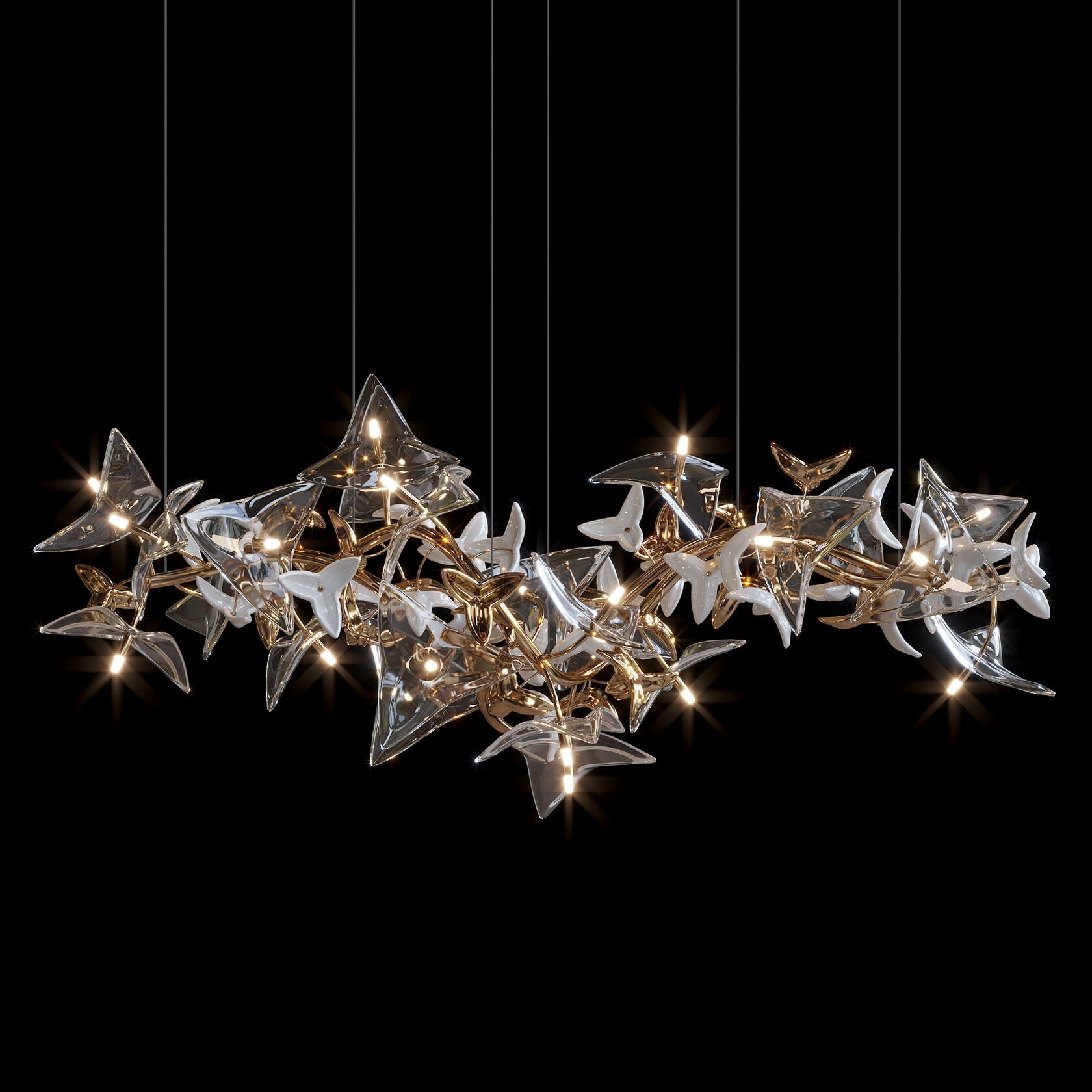 Crystal Moth Flight Chandelier
