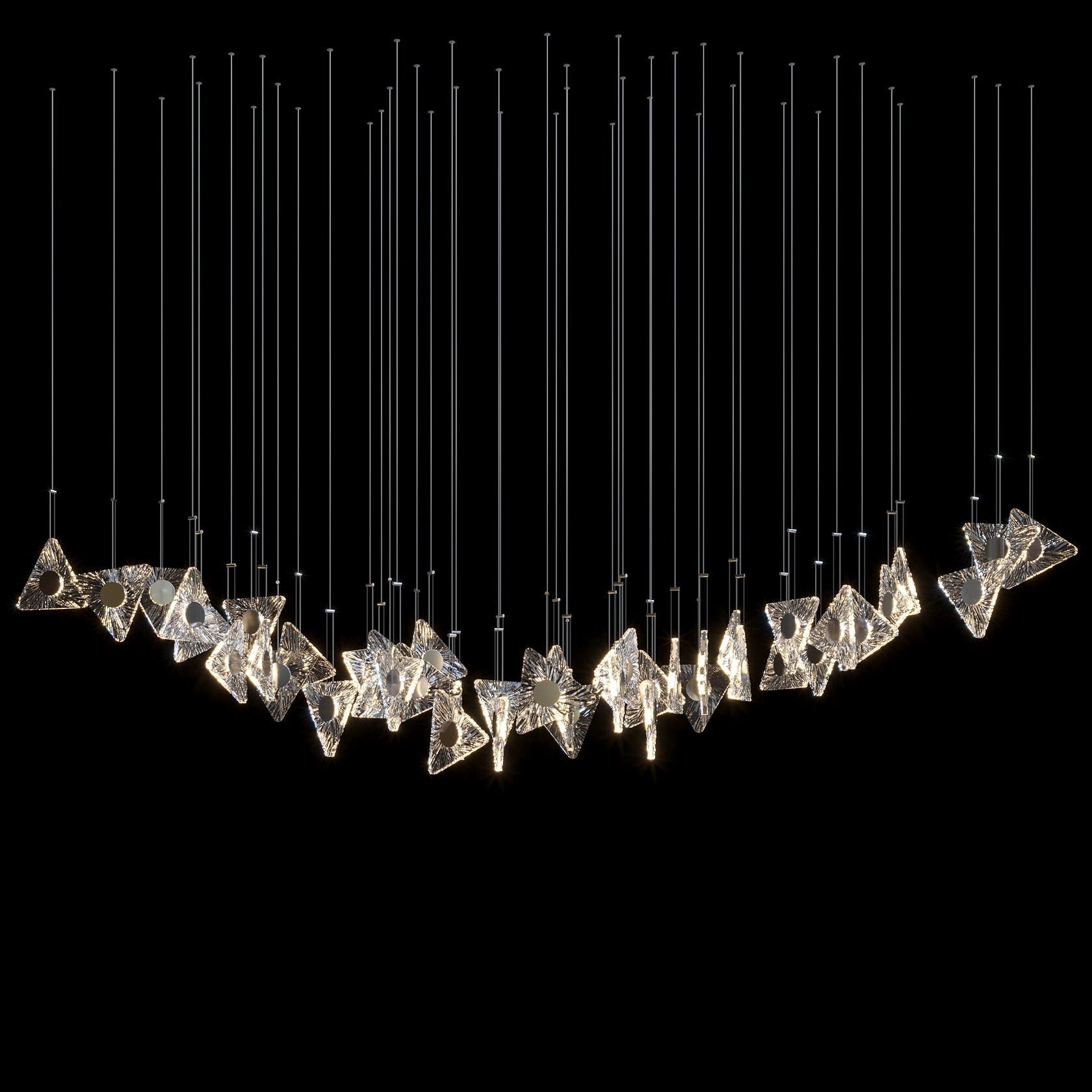 Crystal Bow Cluster Chandelier