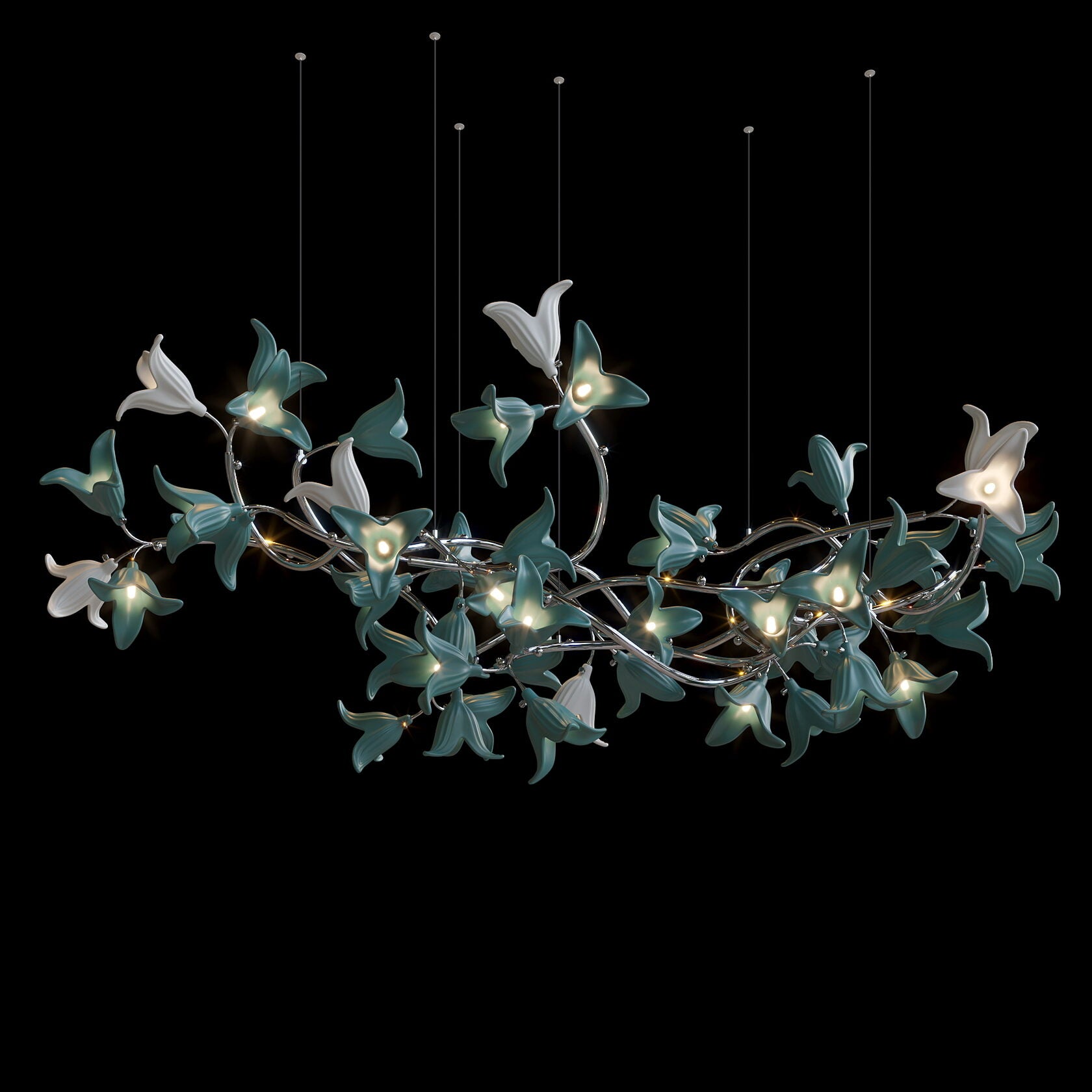 Violet Bell Vine Chandelier