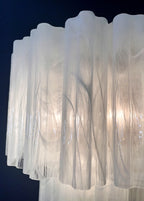 Murano Wall Lamp | 13 Alabaster White Tube Glass | Set of 2