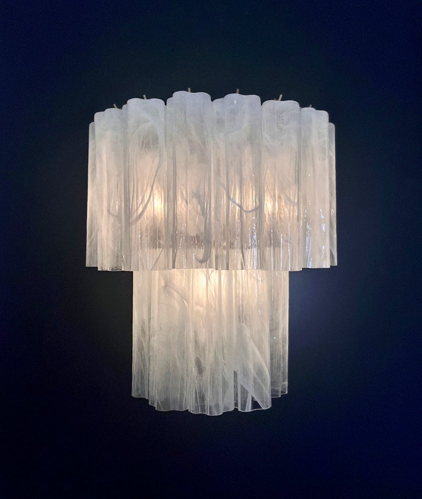 Murano Wall Lamp | 13 Alabaster White Tube Glass