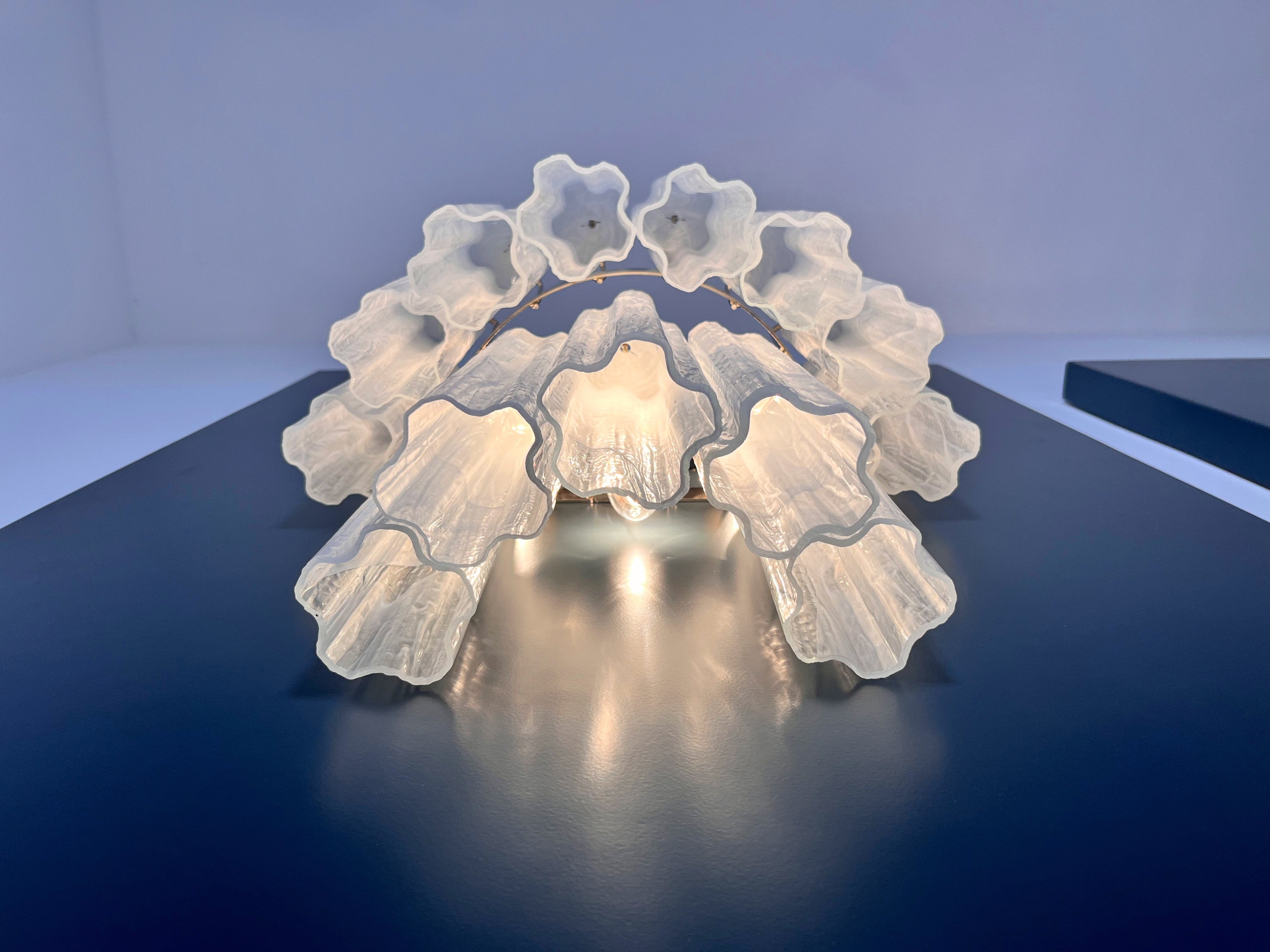 Murano Wall Lamp | 13 Alabaster White Tube Glass | Set of 2