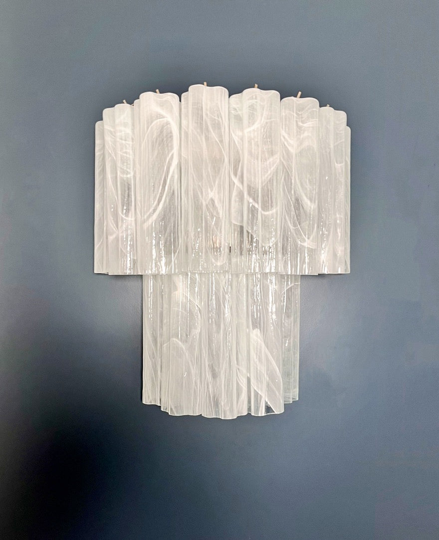 Murano Wall Lamp | 13 Alabaster White Tube Glass