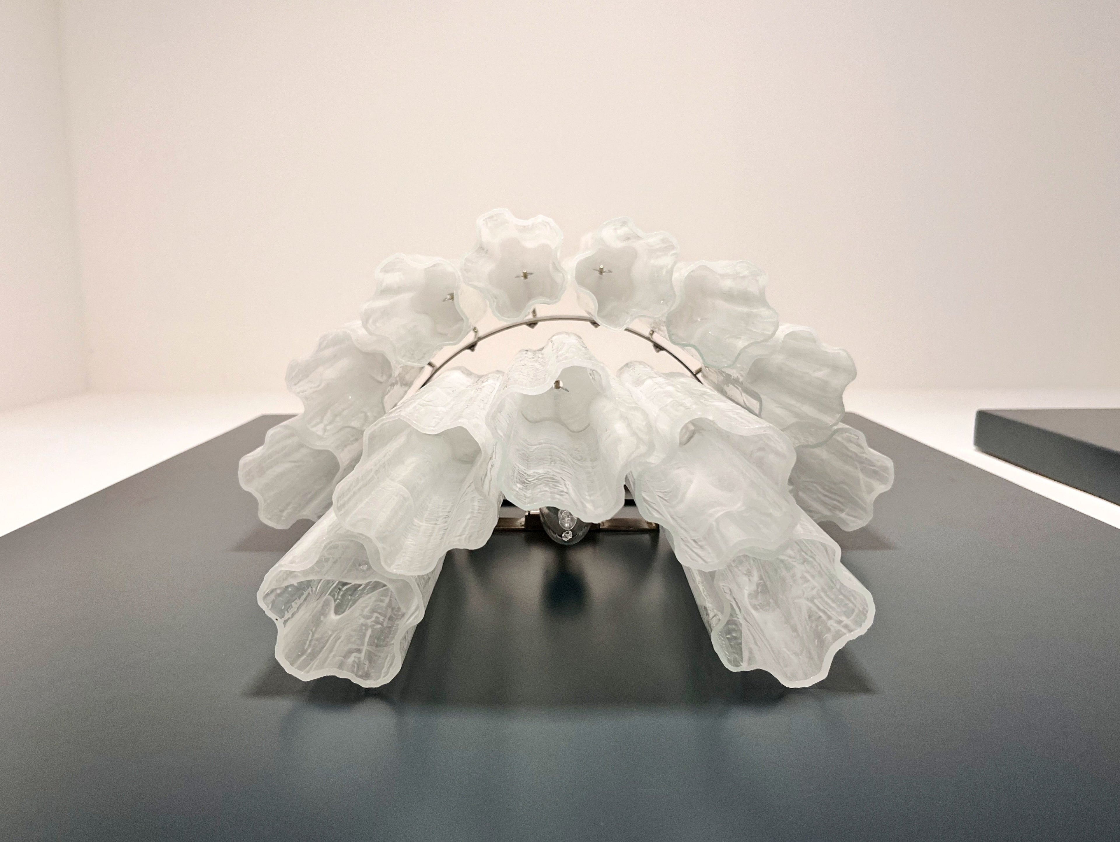 Murano Wall Lamp | 13 Alabaster White Tube Glass | Set of 2