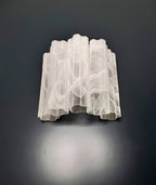 Murano Wall Lamp | 5 White Alabaster Glass Tubes | Set of 2