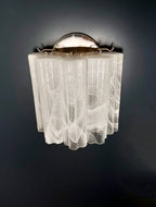 Murano Wall Lamp | 5 White Alabaster Glass Tubes | Set of 2