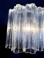 Murano Wall Lamp | 5 Clear Tube Glass | Set of 2