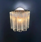 Murano Wall Lamp | 5 Clear Tube Glass | Set of 2