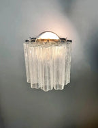 Murano Wall Lamp | 5 Clear Tube Glass | Set of 2