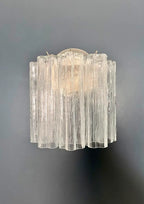 Murano Wall Lamp | 5 Clear Tube Glass | Set of 2