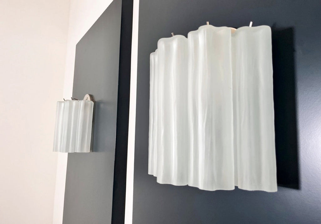 Murano Wall Lamp | 5 Matte Tube Glass | Set of 2