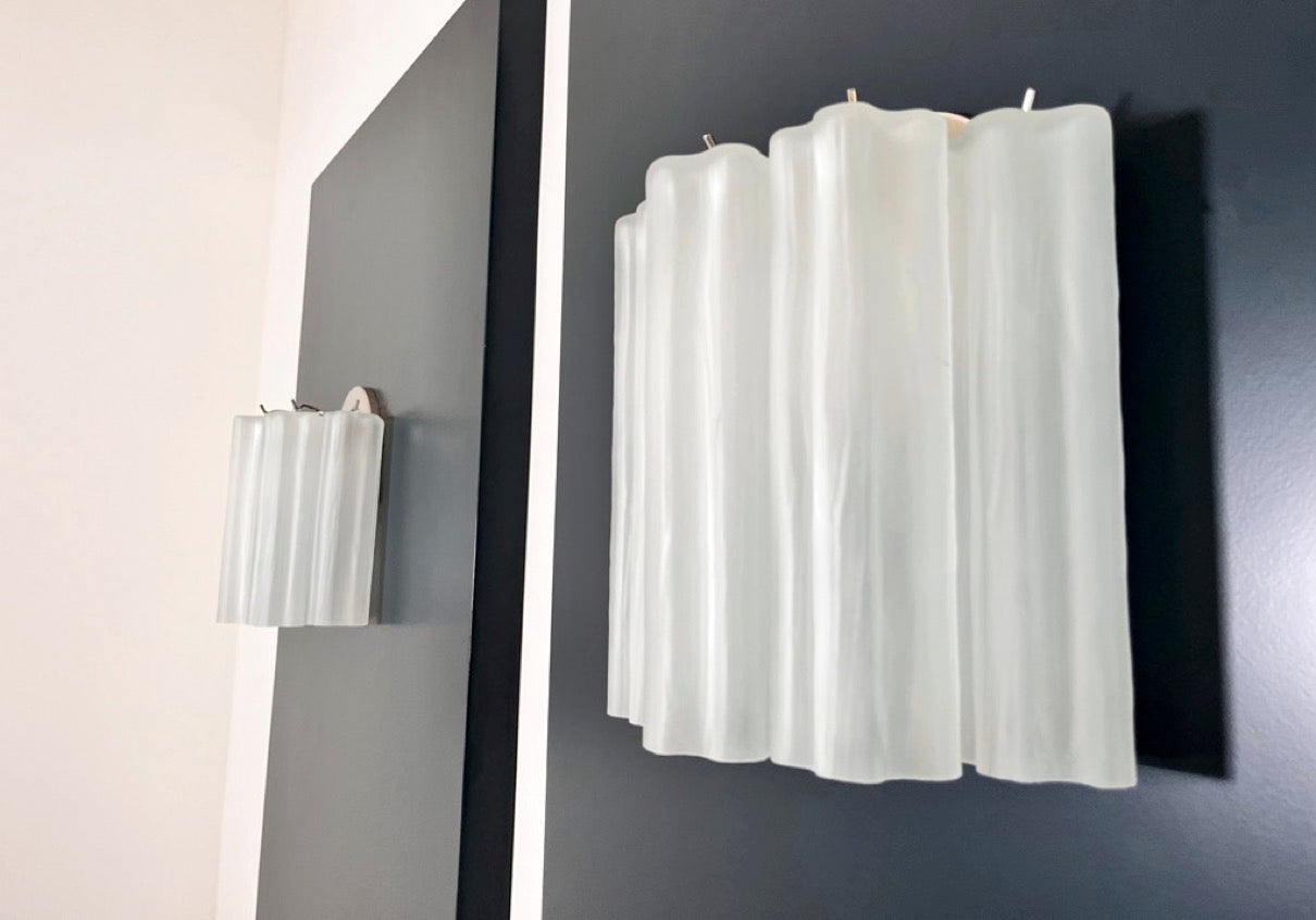 Murano Wall Lamp | 5 Matte Tube Glass | Set of 2