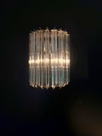 Murano Wall Lamp | 9 Clear Prism Glass | Set of 2