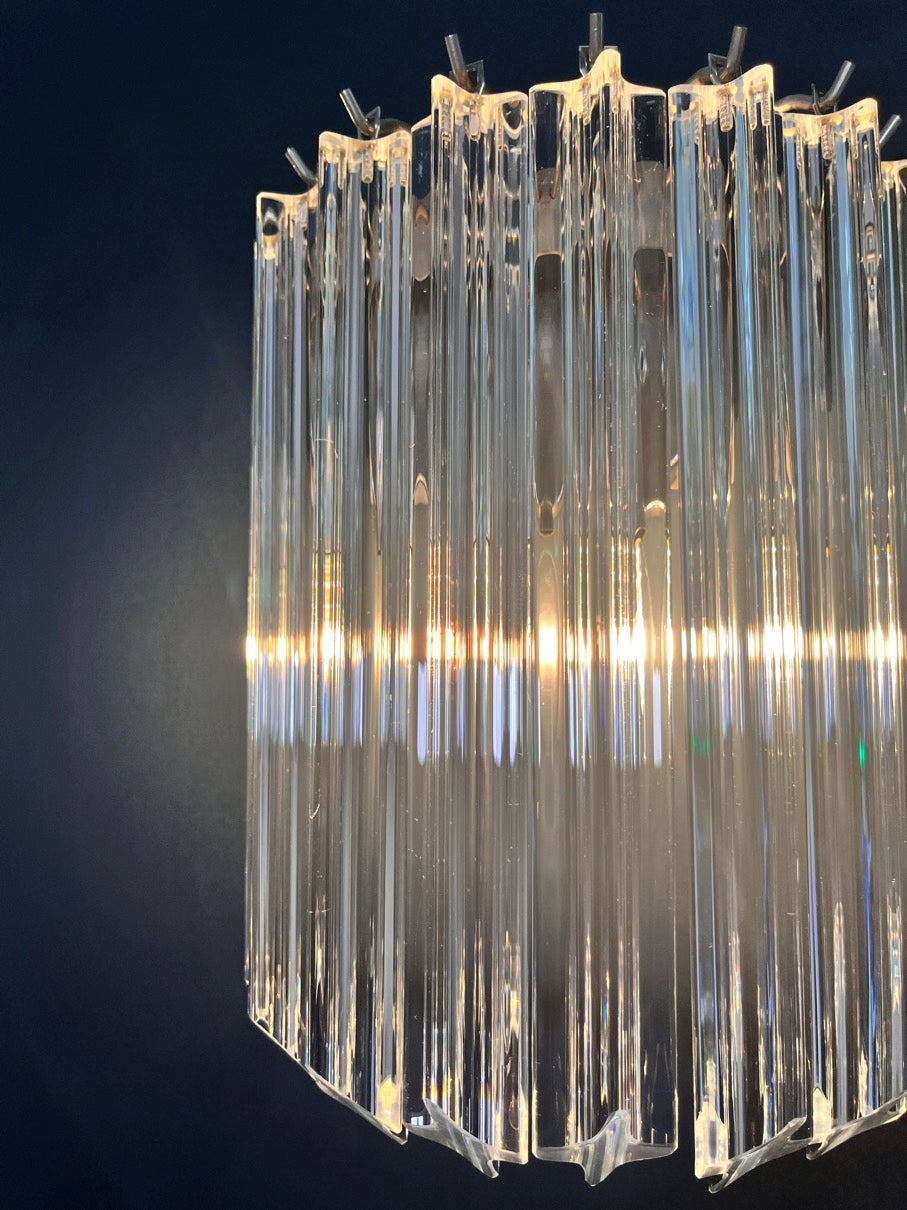Murano Wall Lamp | 9 Clear Prism Glass | Set of 2