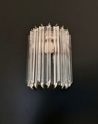 Murano Wall Lamp | 9 Clear Prism Glass | Set of 2