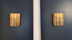 Murano Wall Lamp | 9 Clear Yellow Prism Glass | Set of 2