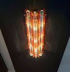 Murano Wall Lamp | 14 Clear Yellow Prism Glass | Set of 2
