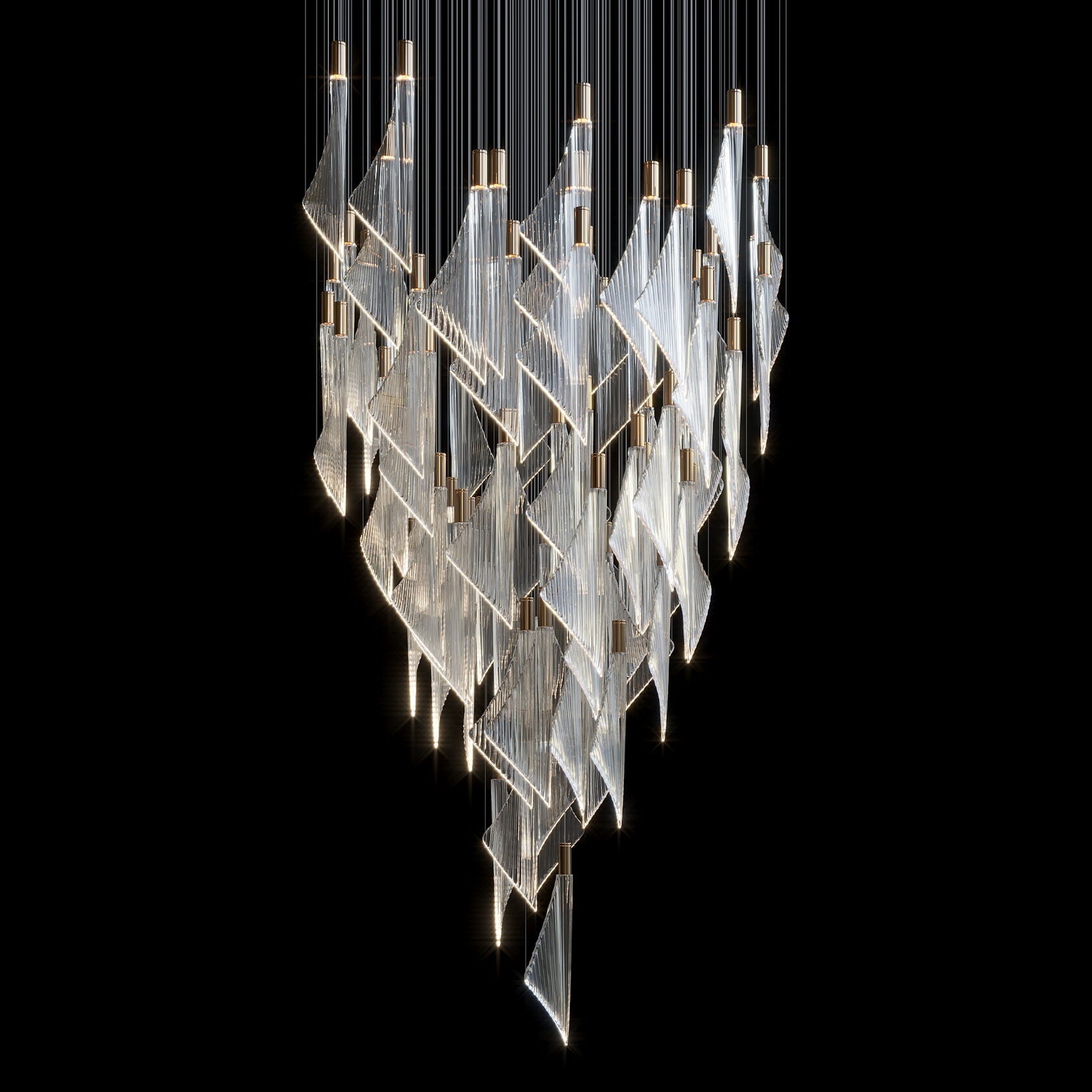 Crystal Sail Cascade Chandelier