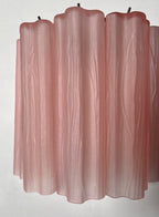 Murano Wall Lamp | 5 Pink Matte Glass Tubes | Set of 2