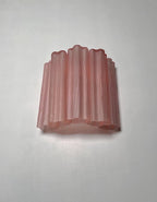 Murano Wall Lamp | 5 Pink Matte Glass Tubes | Set of 2