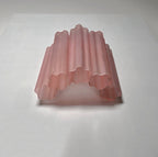 Murano Wall Lamp | 5 Pink Matte Glass Tubes | Set of 2