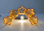 Murano Wall Lamp | 5 Yellow Glass Tubes | Set of 2