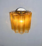 Murano Wall Lamp | 5 Yellow Glass Tubes | Set of 2