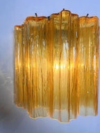 Murano Wall Lamp | 5 Yellow Glass Tubes | Set of 2