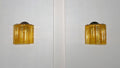 Murano Wall Lamp | 5 Yellow Glass Tubes | Set of 2