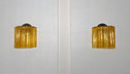 Murano Wall Lamp | 5 Yellow Glass Tubes | Set of 2