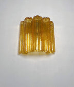 Murano Wall Lamp | 5 Yellow Glass Tubes | Set of 2