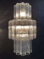 Murano Wall Lamp | 18 Clear Prism Glass | Set of 2