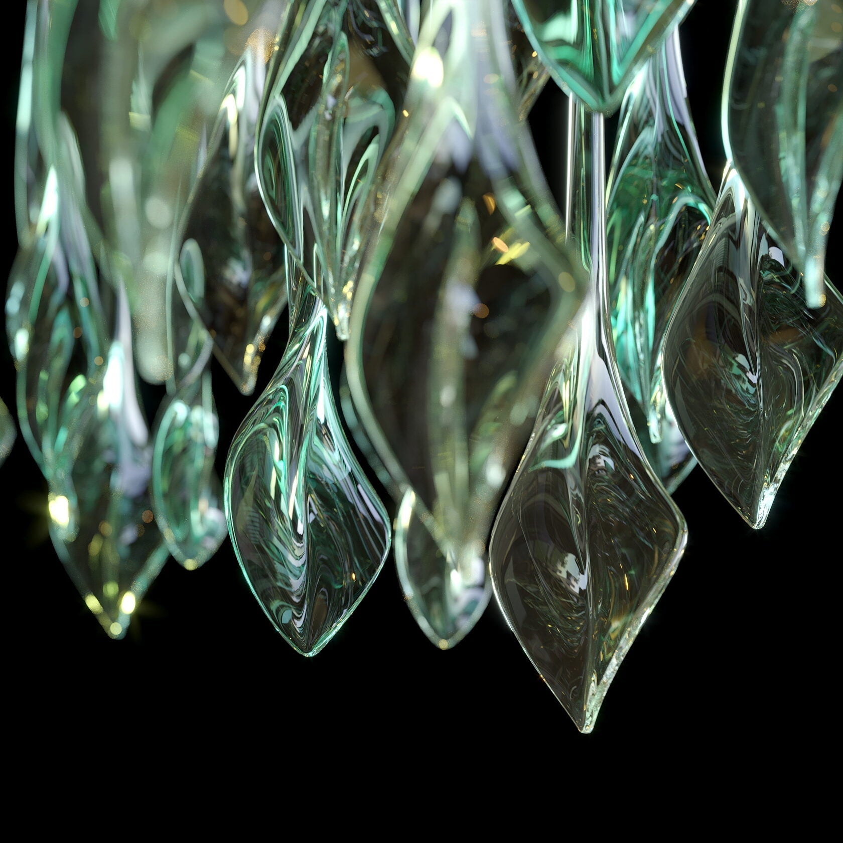 Crystal Drop Rain Chandelier
