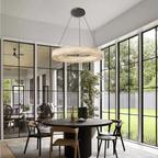 Glacera Alabaster Round Chandelier 19'' 27'' 36'' 60''D by Bling Lighting Studio
