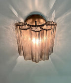 Murano Wall Lamp | 5 Smoked Tube Glass | Set of 2