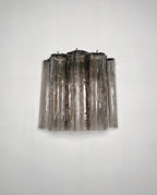 Murano Wall Lamp | 5 Smoked Tube Glass | Set of 2