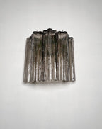 Murano Wall Lamp | 5 Smoked Tube Glass | Set of 2