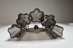Murano Wall Lamp | 5 Smoked Tube Glass | Set of 2