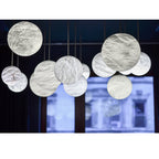 Glacera Alabaster Sphere Staircase Chandelier,Multi Pendant Light by Bling Lighting Studio