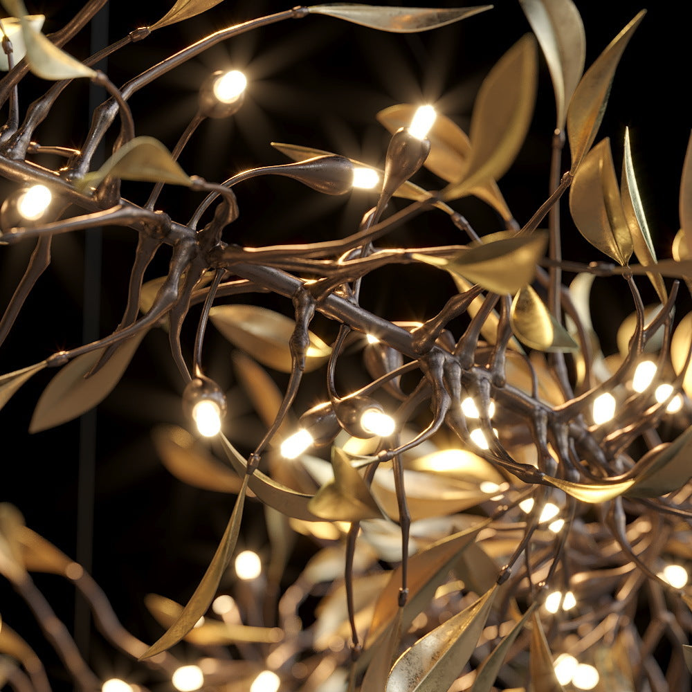 Gold Olive Vine Chandelier