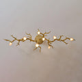 Modern Linear Glass Ball Branch Semi Flush Chandelier by Bling Lighting Studio