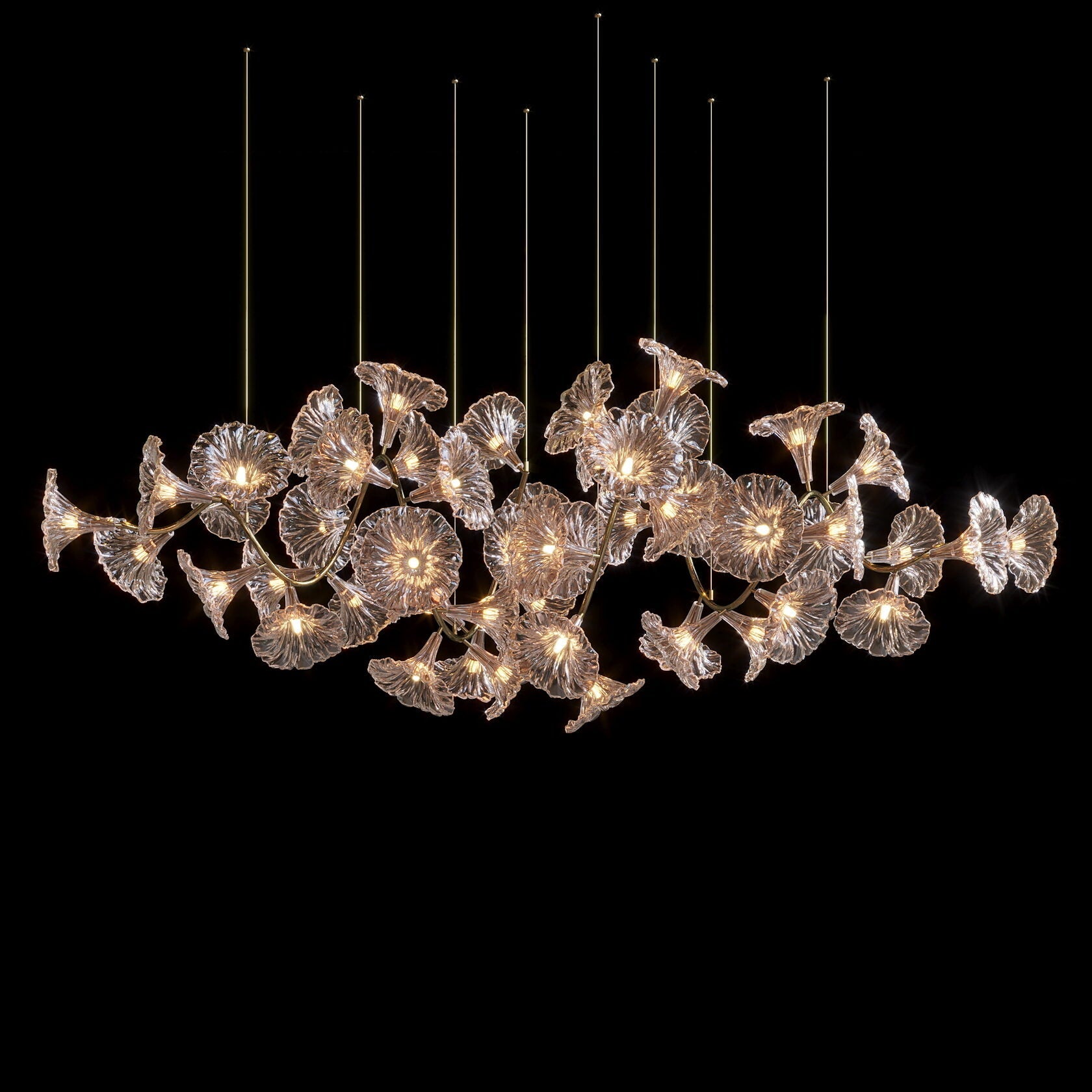 White Ginkgo Bloom Chandelier