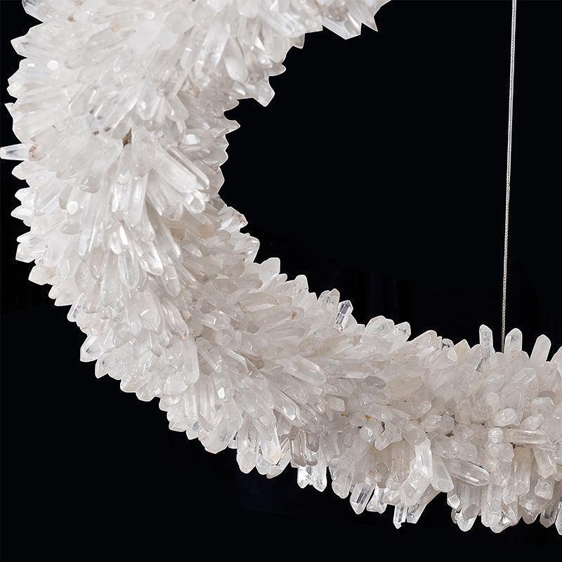 Round Luxury Rock Crystal Chandelier 32" D by Bling Lighting Studio