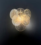 Murano Wall Lamp | 6 Iris Disc Glass | Set of 2