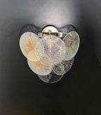 Murano Wall Lamp | 6 Iris Disc Glass | Set of 2