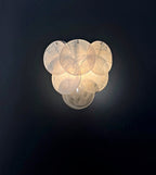 Murano Wall Lamp | 6 Alabaster Glass Disc Glass | Set of 2